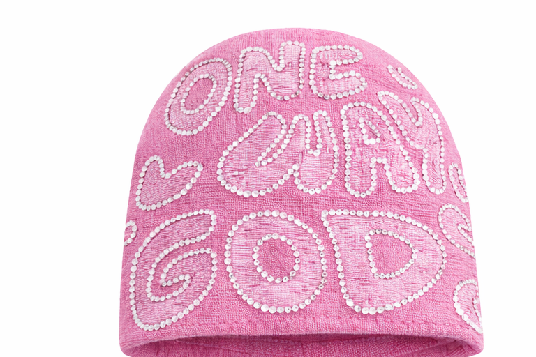 One way Beanie- Pink